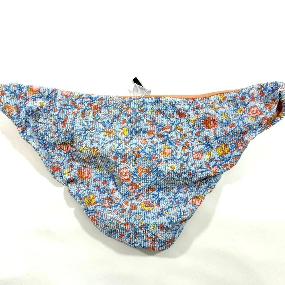 New J Crew Scrunchie Hipster Bikini Bottom Blue Afternoon Floral BH514